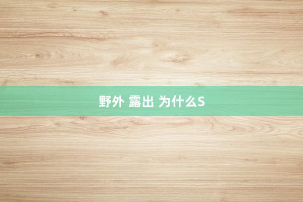野外 露出 为什么S