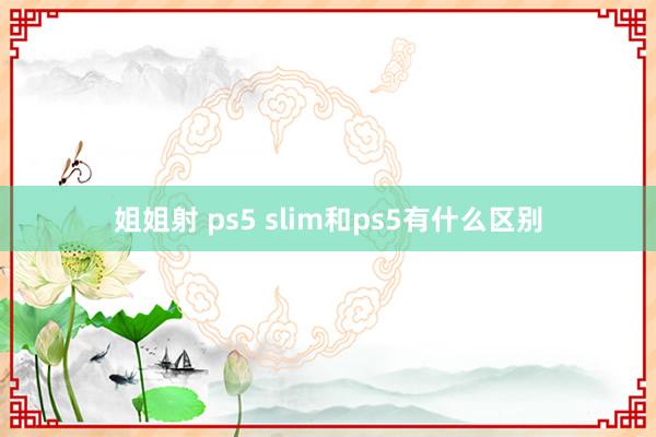 姐姐射 ps5 slim和ps5有什么区别