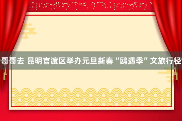哥哥去 昆明官渡区举办元旦新春“鸥遇季”文旅行径