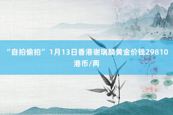 “自拍偷拍” 1月13日香港谢瑞麟黄金价钱29810港币/两