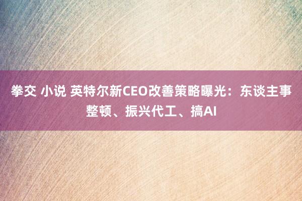 拳交 小说 英特尔新CEO改善策略曝光：东谈主事整顿、振兴代工、搞AI