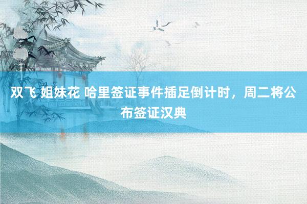 双飞 姐妹花 哈里签证事件插足倒计时，周二将公布签证汉典