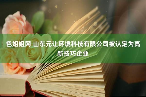 色姐姐网 山东元让环境科技有限公司被认定为高新技巧企业