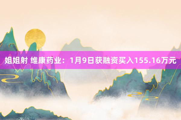姐姐射 维康药业：1月9日获融资买入155.16万元