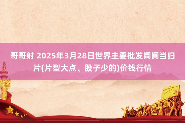 哥哥射 2025年3月28日世界主要批发阛阓当归片(片型大点、股子少的)价钱行情