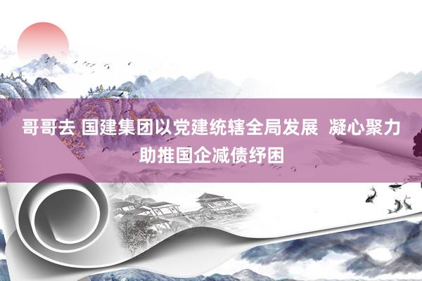 哥哥去 国建集团以党建统辖全局发展  凝心聚力助推国企减债纾困
