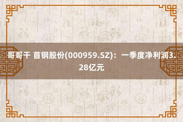 哥哥干 首钢股份(000959.SZ)：一季度净利润3.28亿元