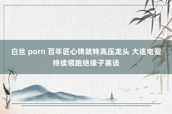 白丝 porn 百年匠心铸就特高压龙头 大连电瓷持续领跑绝缘子赛谈
